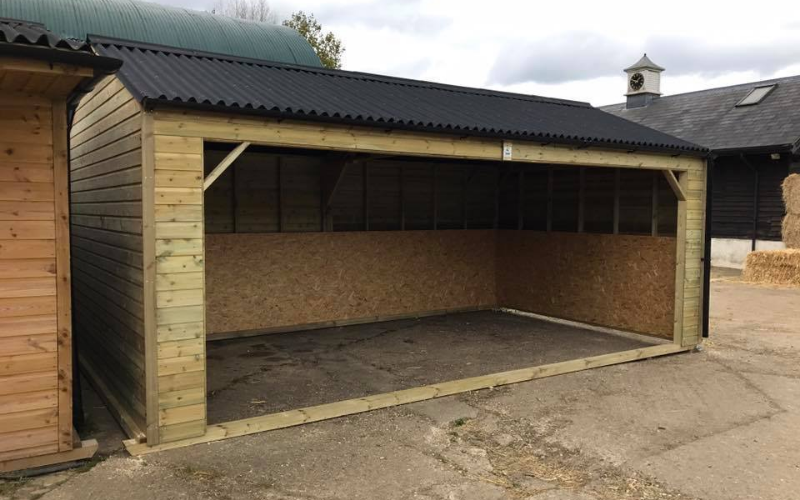 Outdoor open wooden building