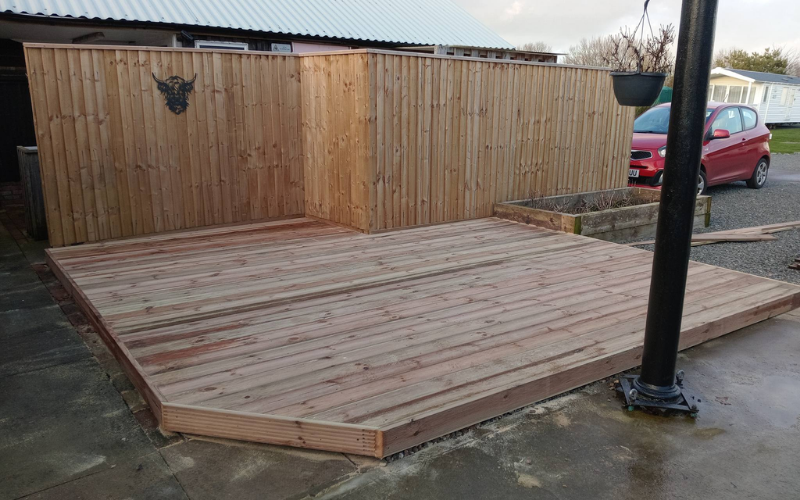 Professional outdoor decking area