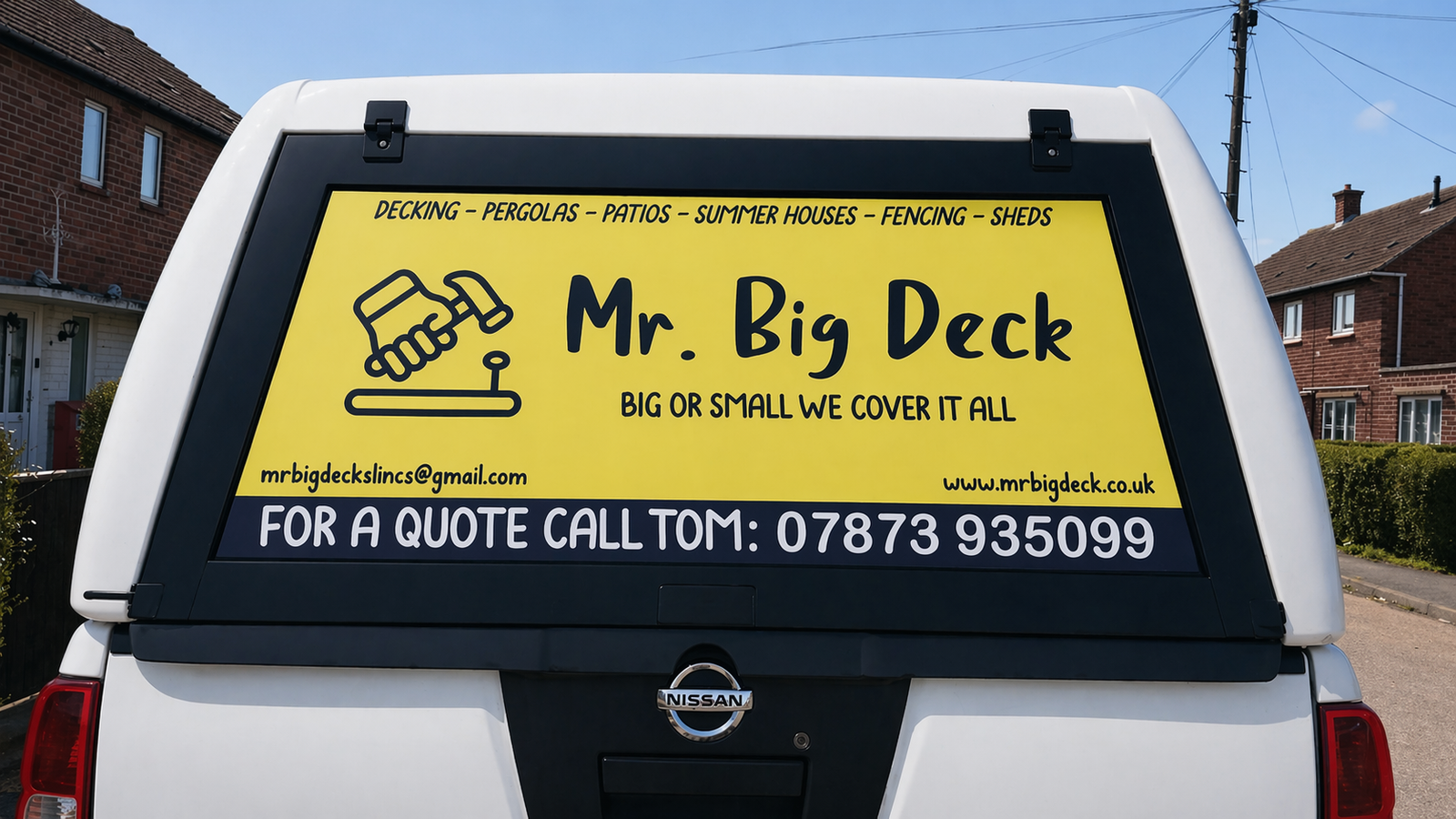 The back of the Mr Big Deck van