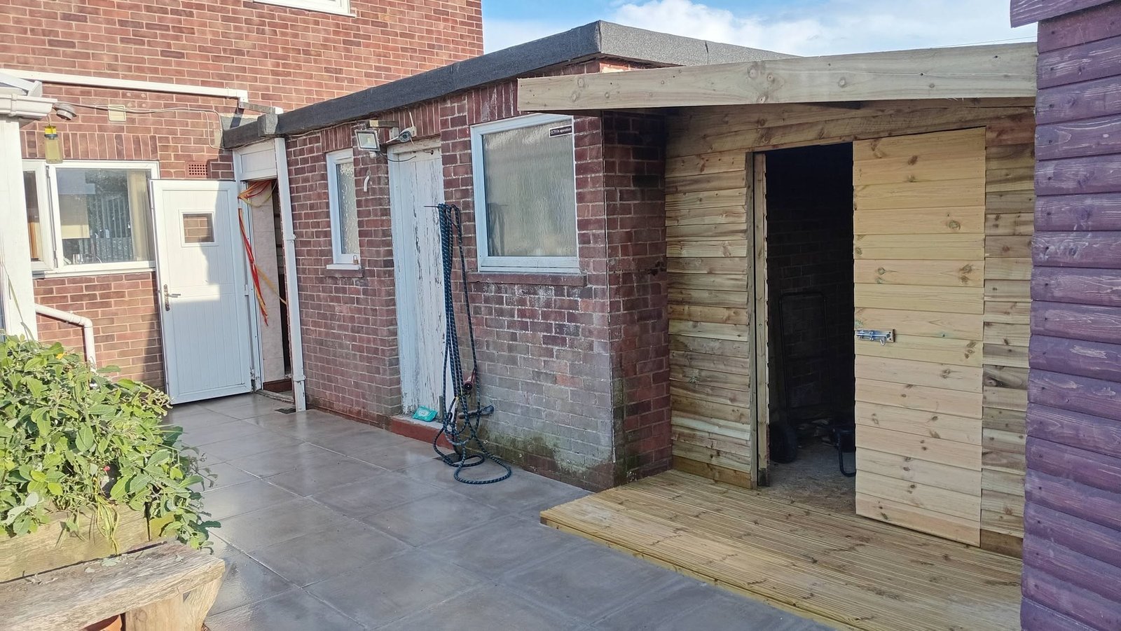 New wooden shed